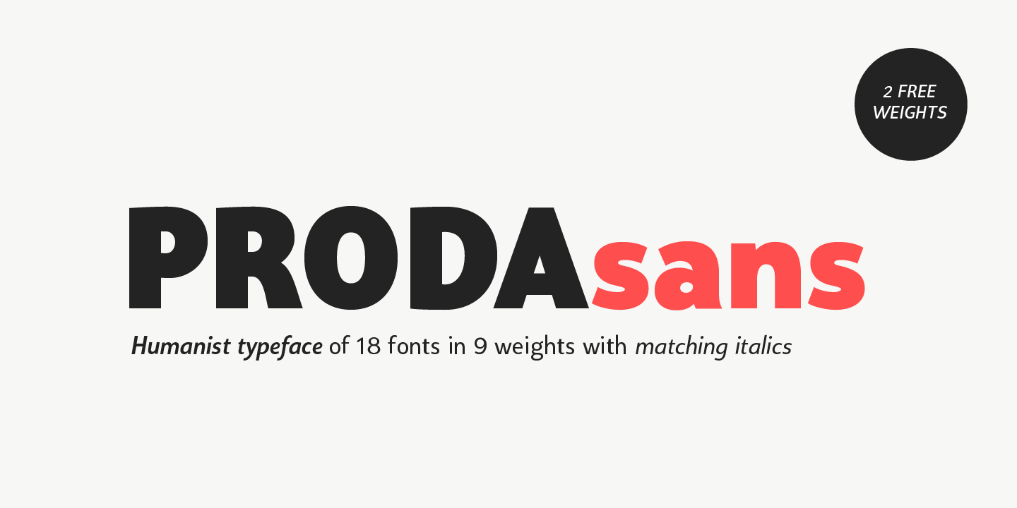 Przykładowa czcionka Proda Sans #1